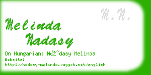 melinda nadasy business card